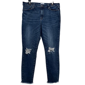 Pistola Skinny Blue Jeans Size 33 Distressed Raw Hem